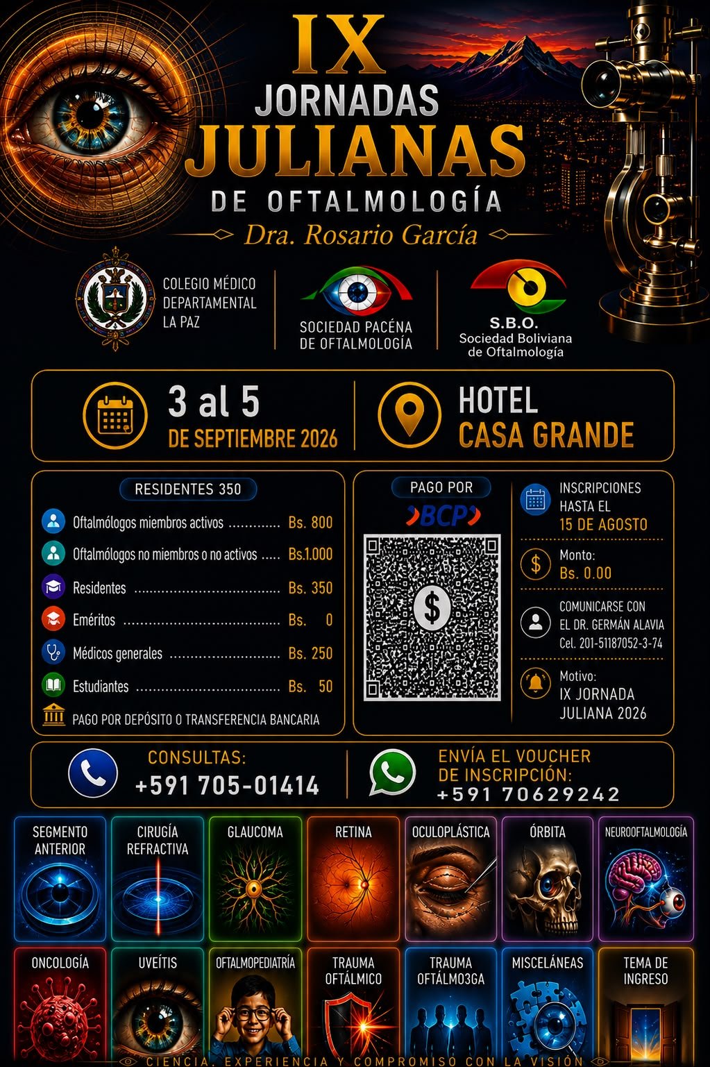 Afiche Oficial IX Jornadas Julianas de Oftalmología